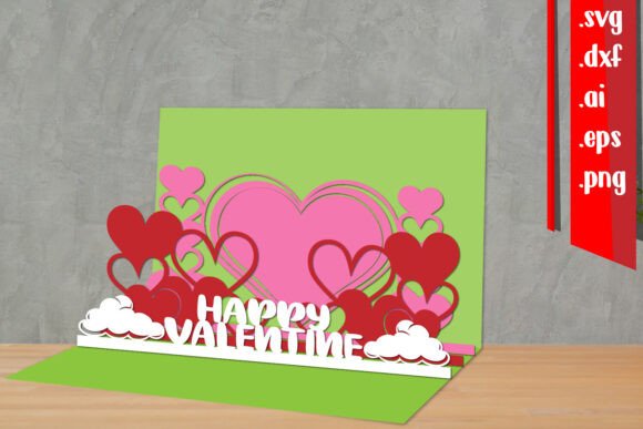 Valentine Pop-Up Card by assalwaassalwa printable editable