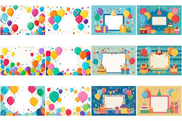 birthday invitation background design printable editable 2
