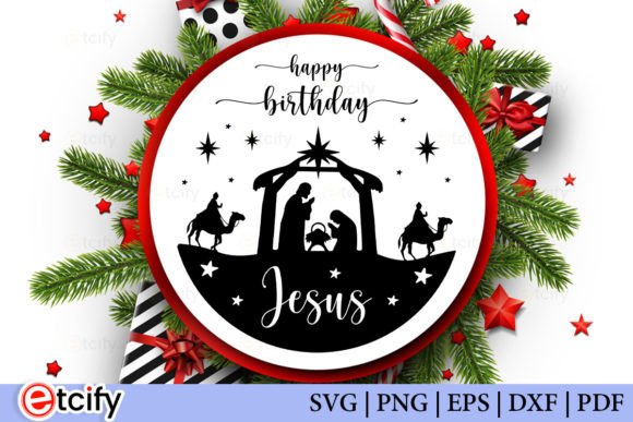 happy birthday jesus card svg printable editable