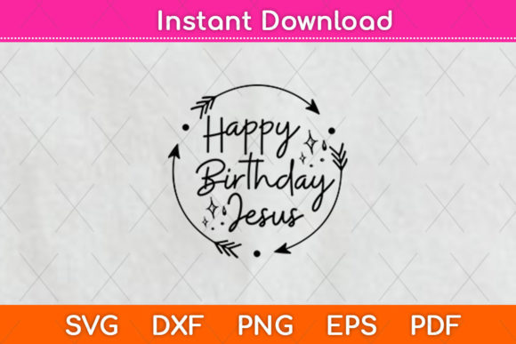 happy birthday jesus card svg printable editable