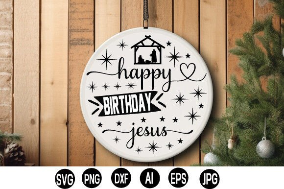 happy birthday jesus card svg printable editable