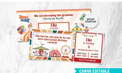 jump birthday invitation template printable editable