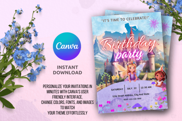 birthday invitation for kids printable editable