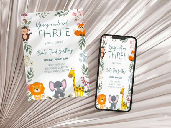 birthday invitation for kids printable editable
