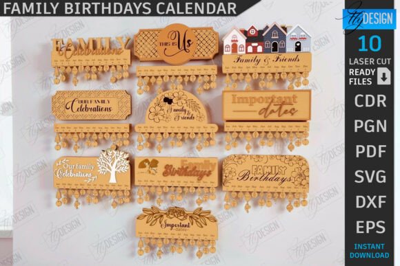 laser cut birthday wall decor design printable editable 4