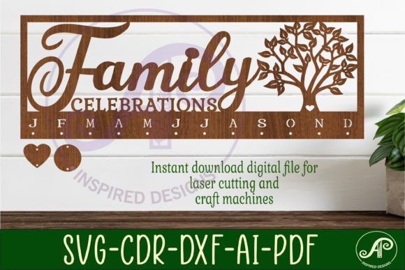 laser cut birthday wall decor design printable editable 9