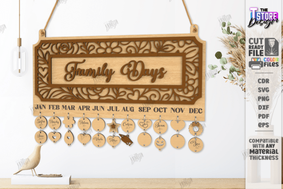 laser cut birthday wall decor design printable editable 18