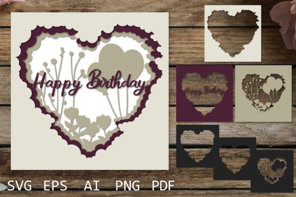 birthday laser cut box svg printable editable