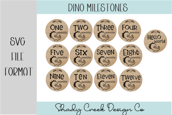 baby milestone card laser cut svg printable editable