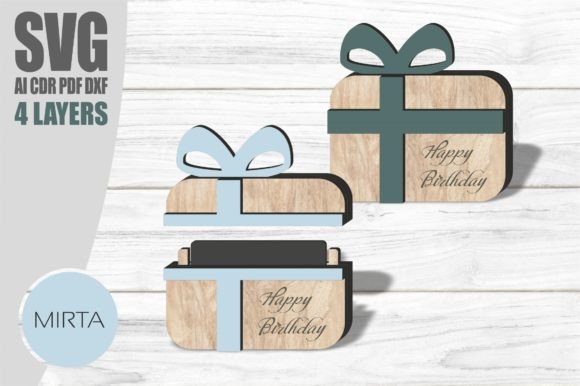 Gift Card Holder Svg, Laser Cut File printable editable