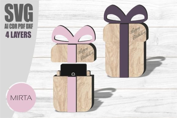 Gift Card Holder Happy Birthday Svg printable editable