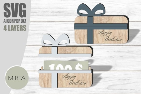 Happy Birthday Money Holder Svg, Laser printable editable