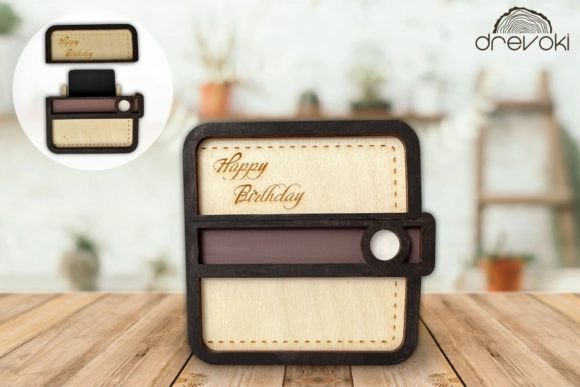 Gift Card Holder Wallet, Happy Birthday printable editable