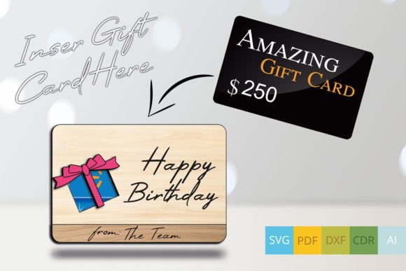 Birthday Present Gift Card Money Holder printable editable