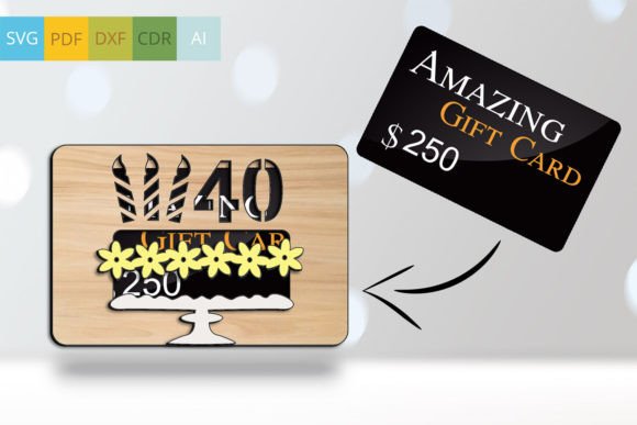 Anniversary Even Birthday Cake Gift Card printable editable