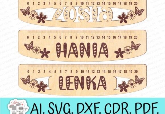 laser cut birthday name sign monogram svg printable editable