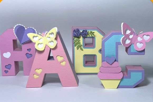 outdoor night birthday decoration 3d letters svg a-z 0-9 printable editable