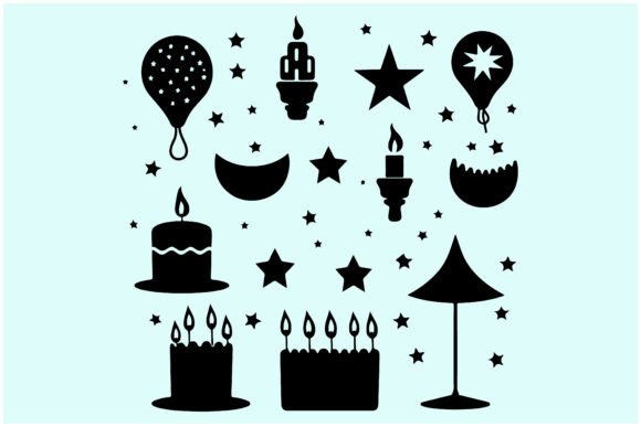 outdoor night birthday decoration happy birthday decoration elements printable editable