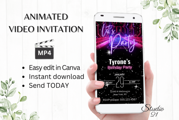 birthday party invitation template printable editable
