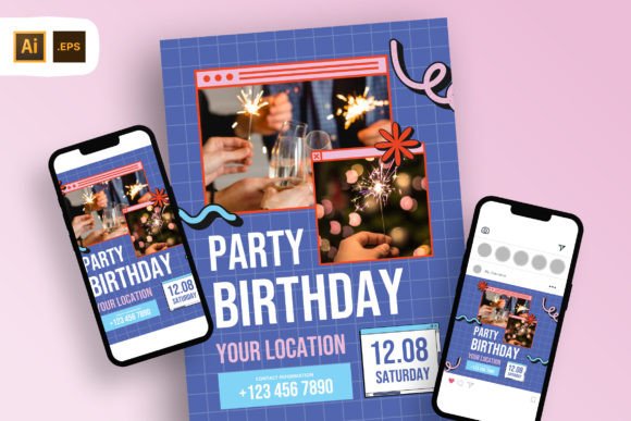 birthday party invitation template printable editable