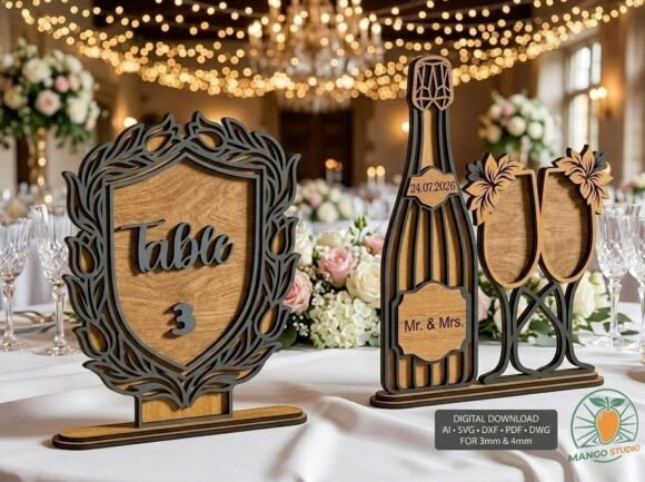 laser cut wedding anniversary svg printable editable