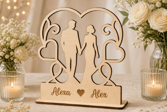 laser cut wedding anniversary svg printable editable