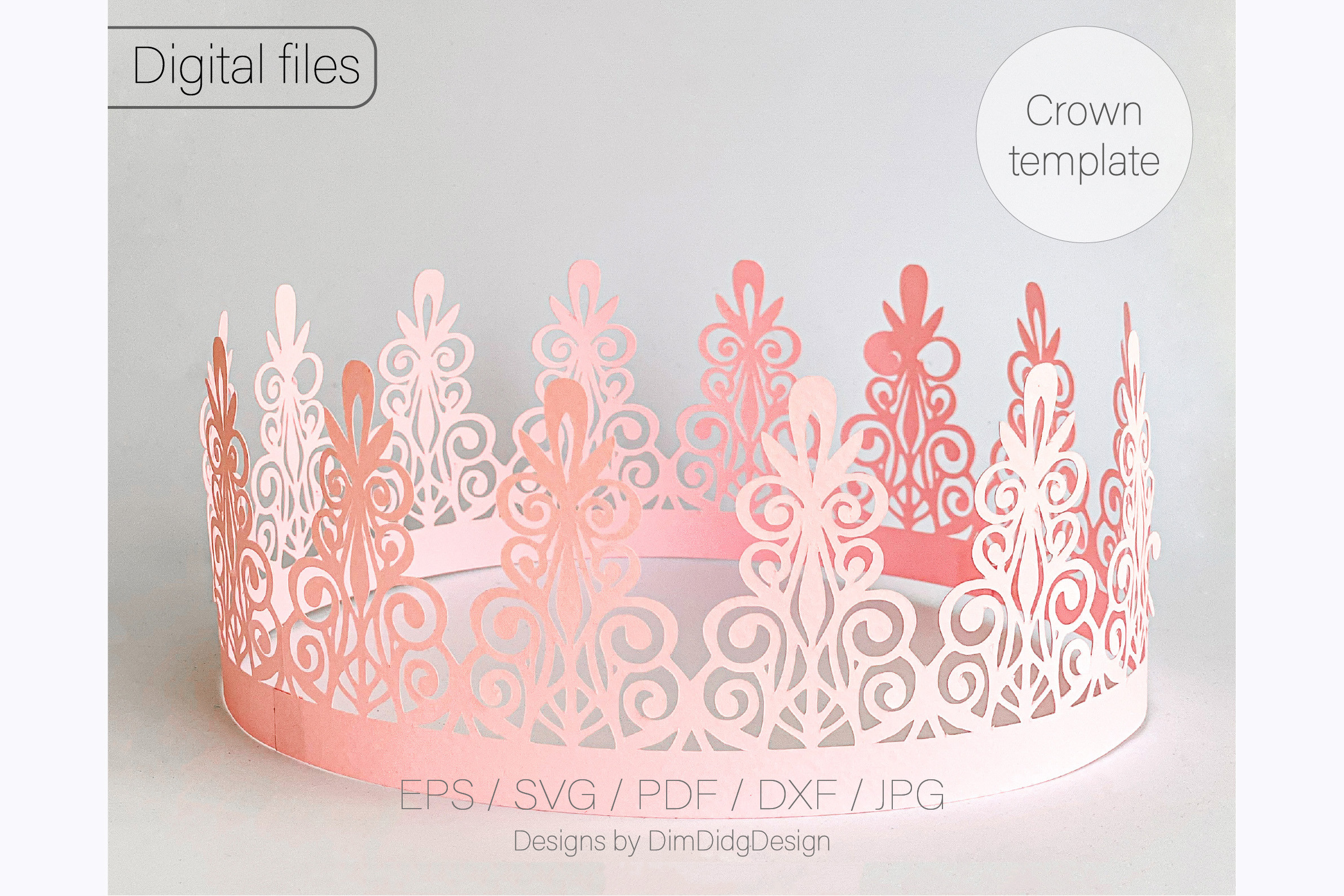 Birthday Crown SVG Princess Tiara SVG 3D cut file, Creative Fabrica