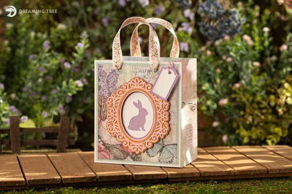Bunny Cameo Gift Bag SVG cameo style Easter bunny bag