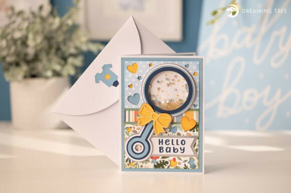 layered svg baby keepsake bundle assembled cardstock layers Cricut Silhouette