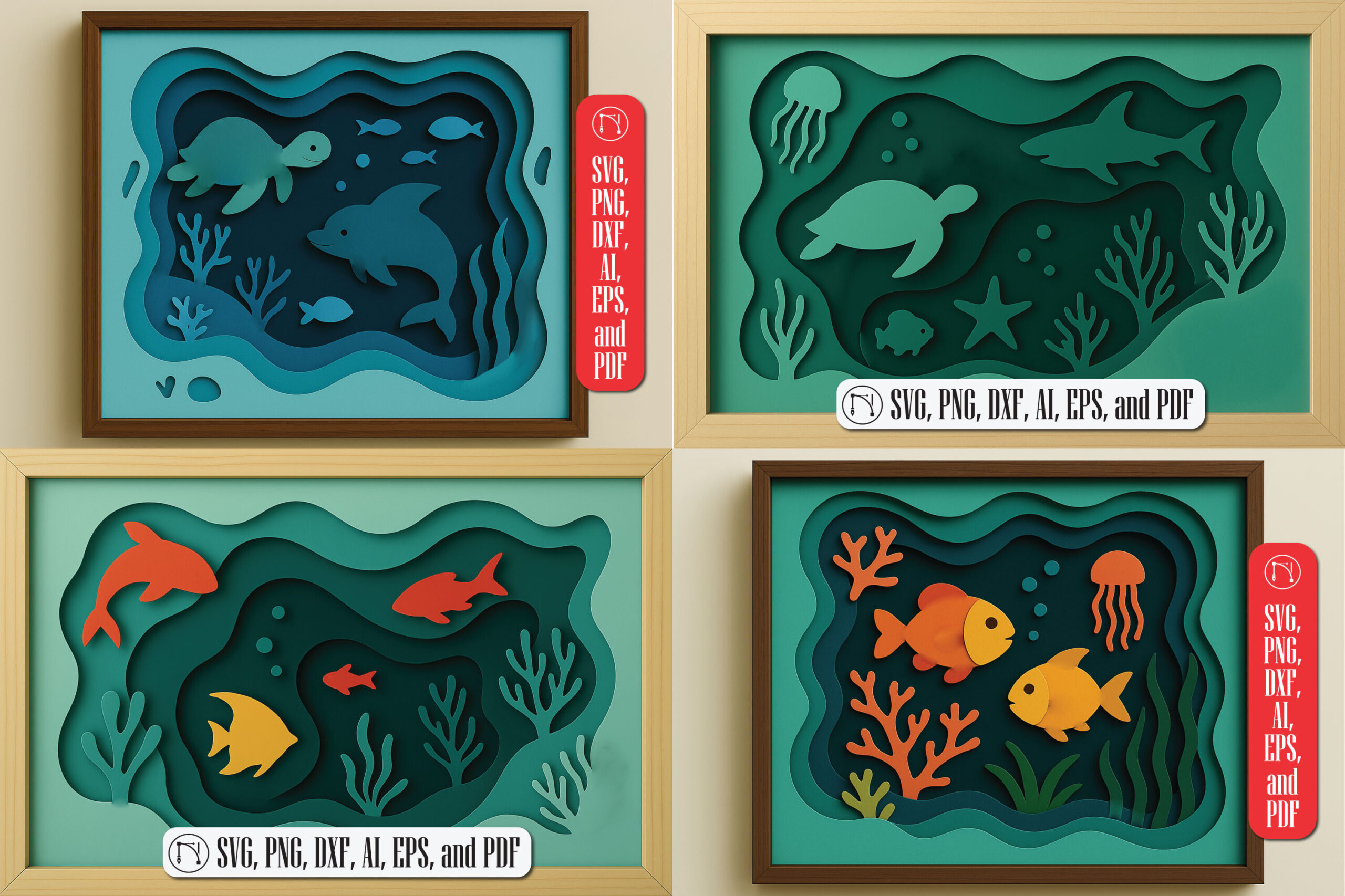 Finished multilayer shadow box design example
