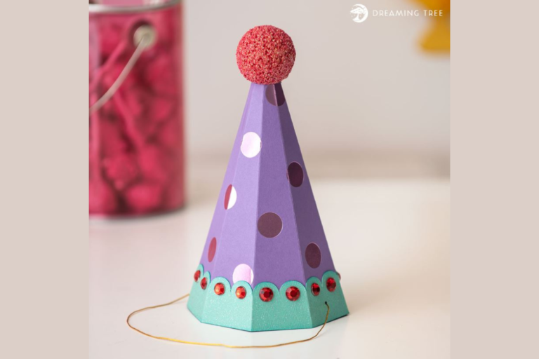 Party Hat SVG 3D cut file cone shape party hat, Creative Fabrica