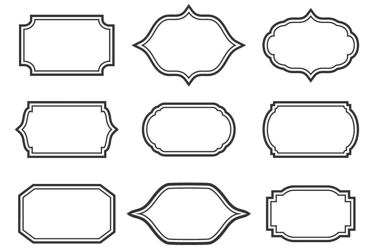 Vector Vintage Empty Frame Labels preview